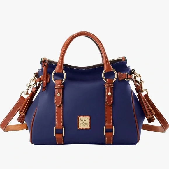 Dooney and Bourke cobalt satchel - Picture 1 of 16